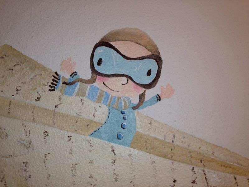 Bgoph, Un viaje de papel. pintura mural.