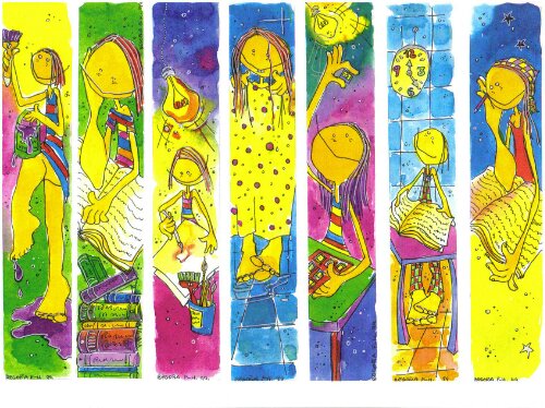 Bgoph, Marcapáginas, ilustraciones, dibujos. Acuarela