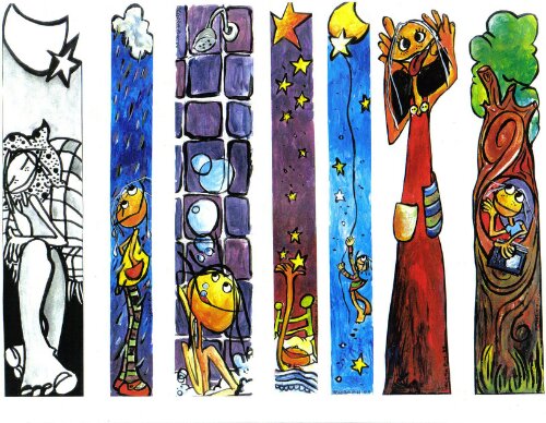 Bgoph, Marcapáginas, ilustraciones, dibujos. Acuarela