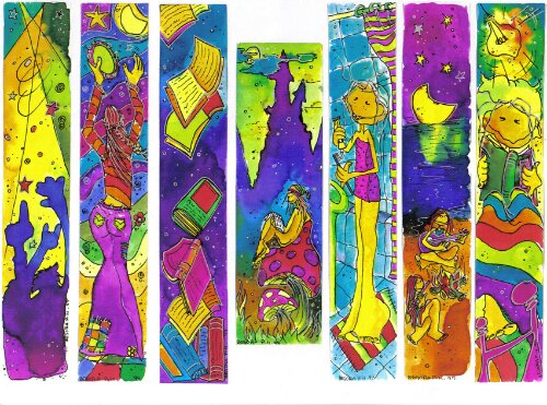 Bgoph, Marcapáginas, ilustraciones, dibujos. Acuarela