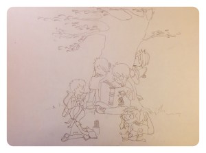 Ilustraciçon definitiva para realización de Pintura Mural, Vigo,  Begoña Pérez-Herrera Moreno, bgophycolorincolorado