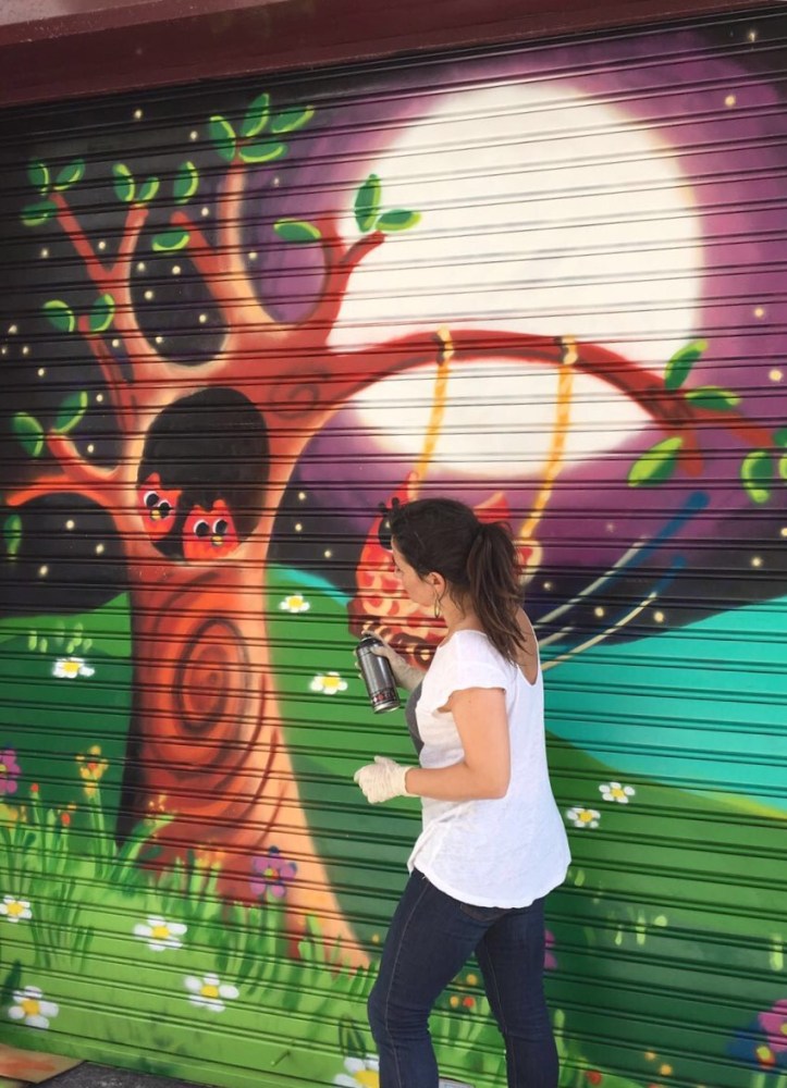 graffiti Verja principal EEI.VilaLaura,Vigo. www.bgophycolorincolorado.com